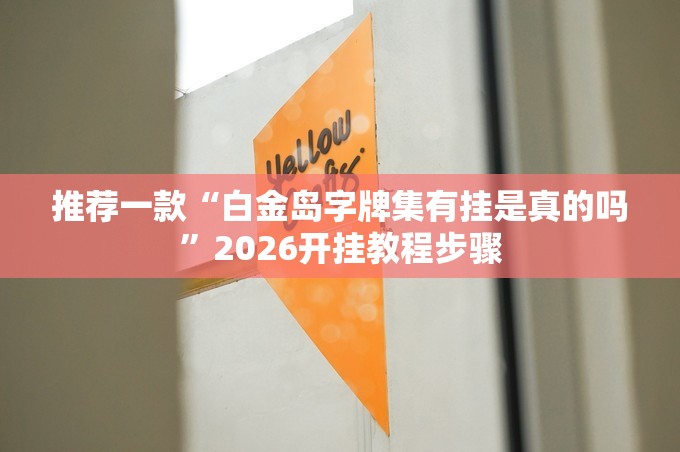 推荐一款“白金岛字牌集有挂是真的吗”2026开挂教程步骤