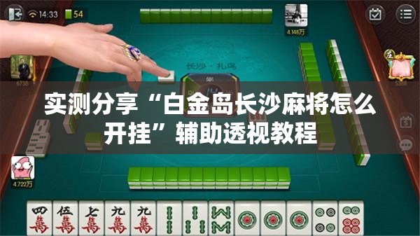 实测分享“白金岛长沙麻将怎么开挂”辅助透视教程
