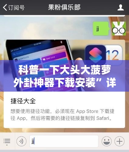 科普一下大头大菠萝外卦神器下载安装”详细分享装挂步骤