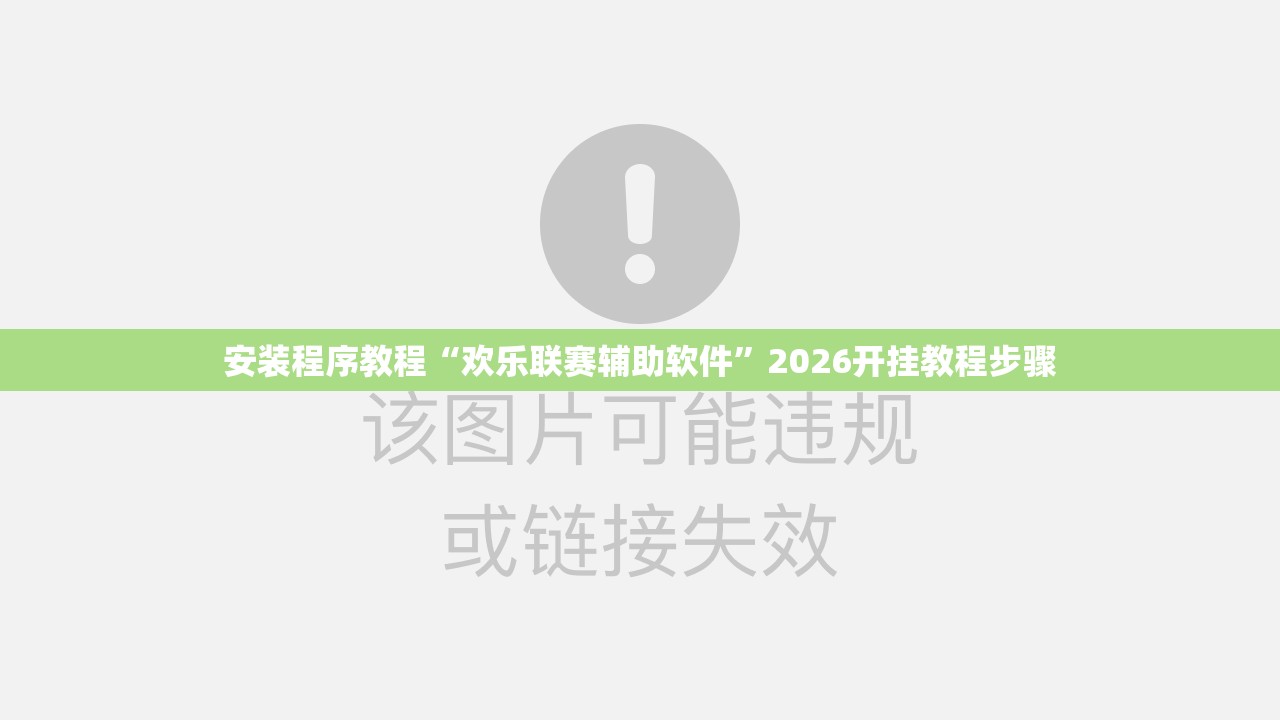 安装程序教程“欢乐联赛辅助软件”2026开挂教程步骤