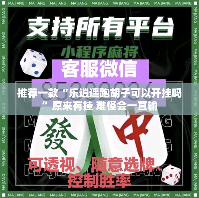 推荐一款“乐逍遥跑胡子可以开挂吗	”原来有挂 难怪会一直输