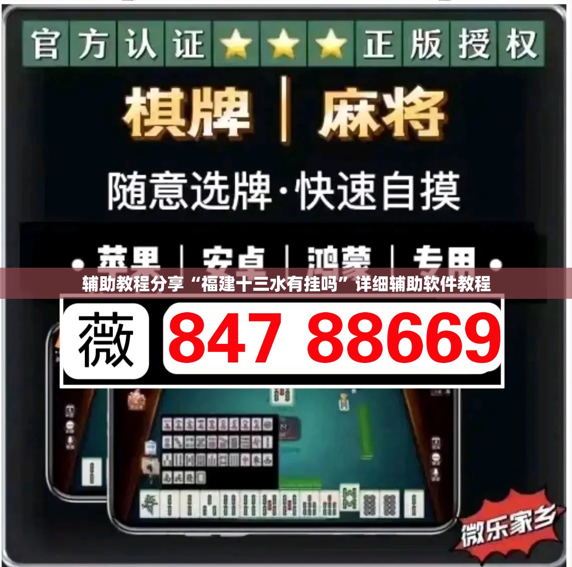 辅助教程分享“福建十三水有挂吗”详细辅助软件教程