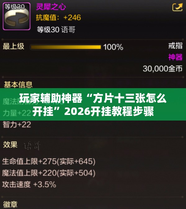 玩家辅助神器“方片十三张怎么开挂”2026开挂教程步骤