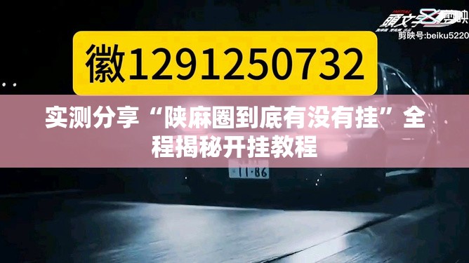 实测分享“陕麻圈到底有没有挂	”全程揭秘开挂教程