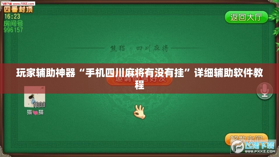 玩家辅助神器“手机四川麻将有没有挂”详细辅助软件教程