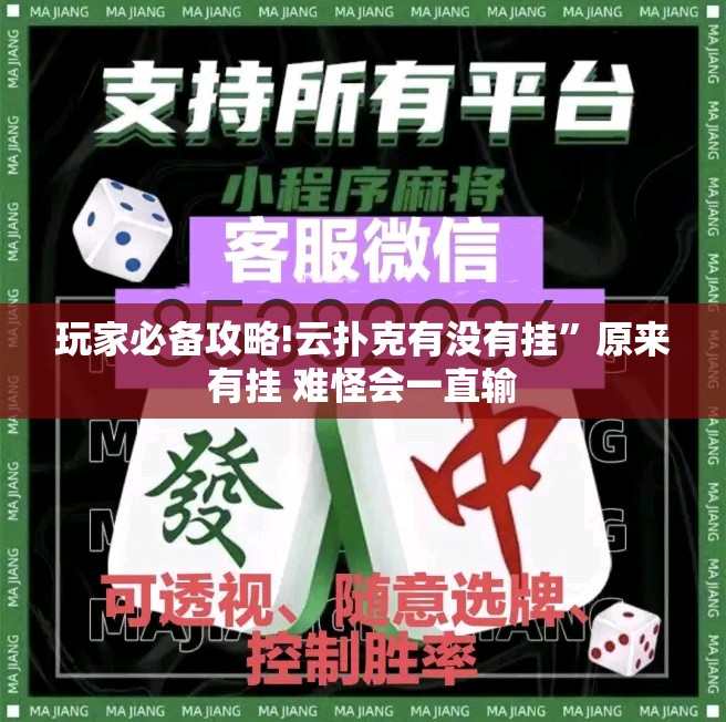 玩家必备攻略!云扑克有没有挂	”原来有挂 难怪会一直输