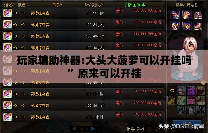 玩家辅助神器:大头大菠萝可以开挂吗”原来可以开挂