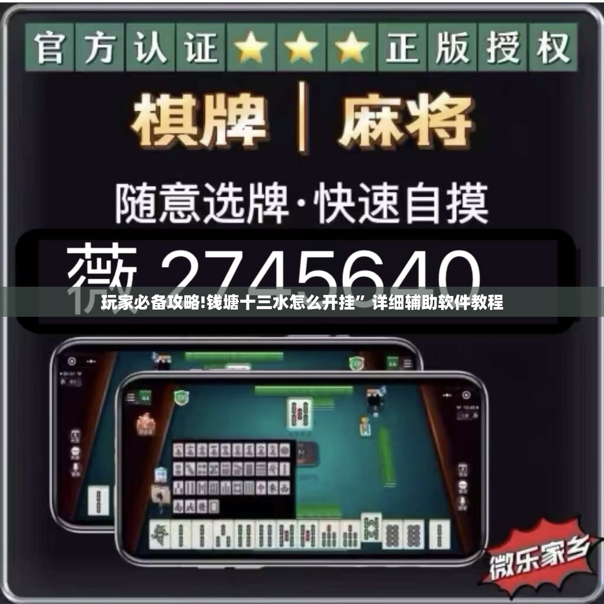 玩家必备攻略!钱塘十三水怎么开挂”详细辅助软件教程