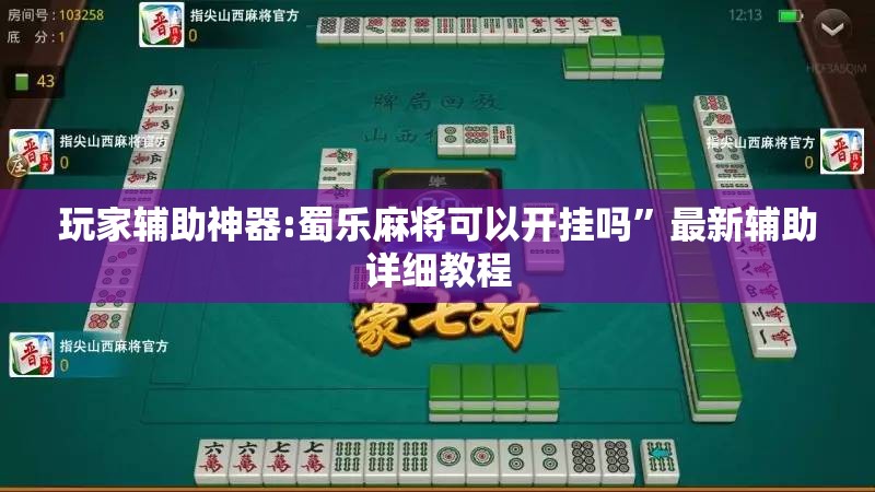 玩家辅助神器:蜀乐麻将可以开挂吗	”最新辅助详细教程