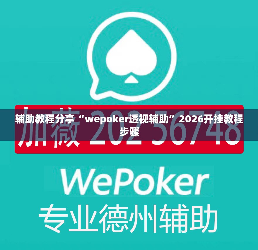 辅助教程分享“wepoker透视辅助”2026开挂教程步骤