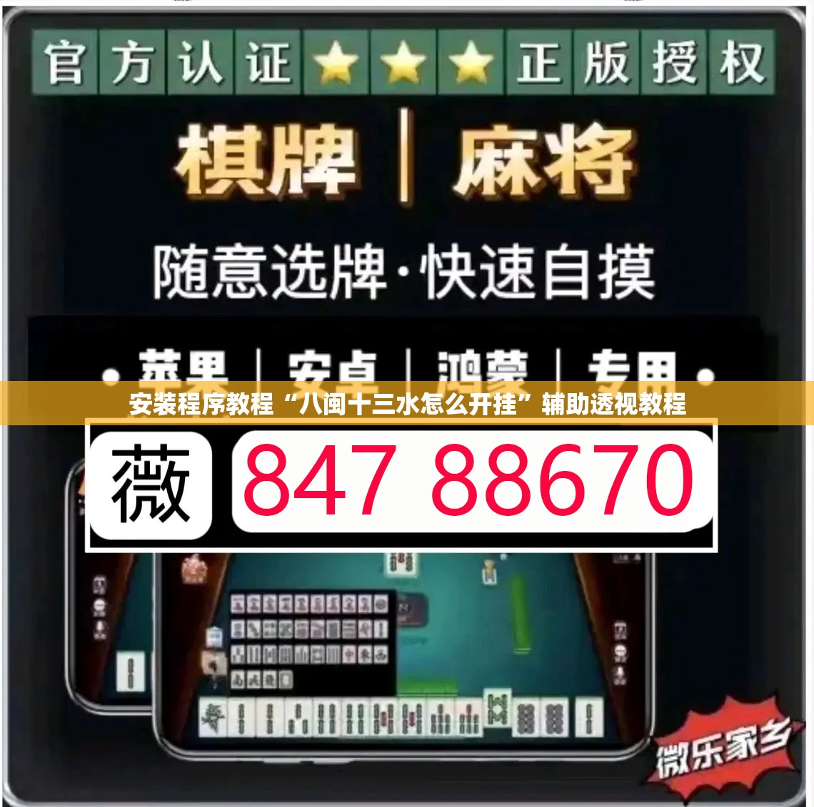 安装程序教程“八闽十三水怎么开挂	”辅助透视教程