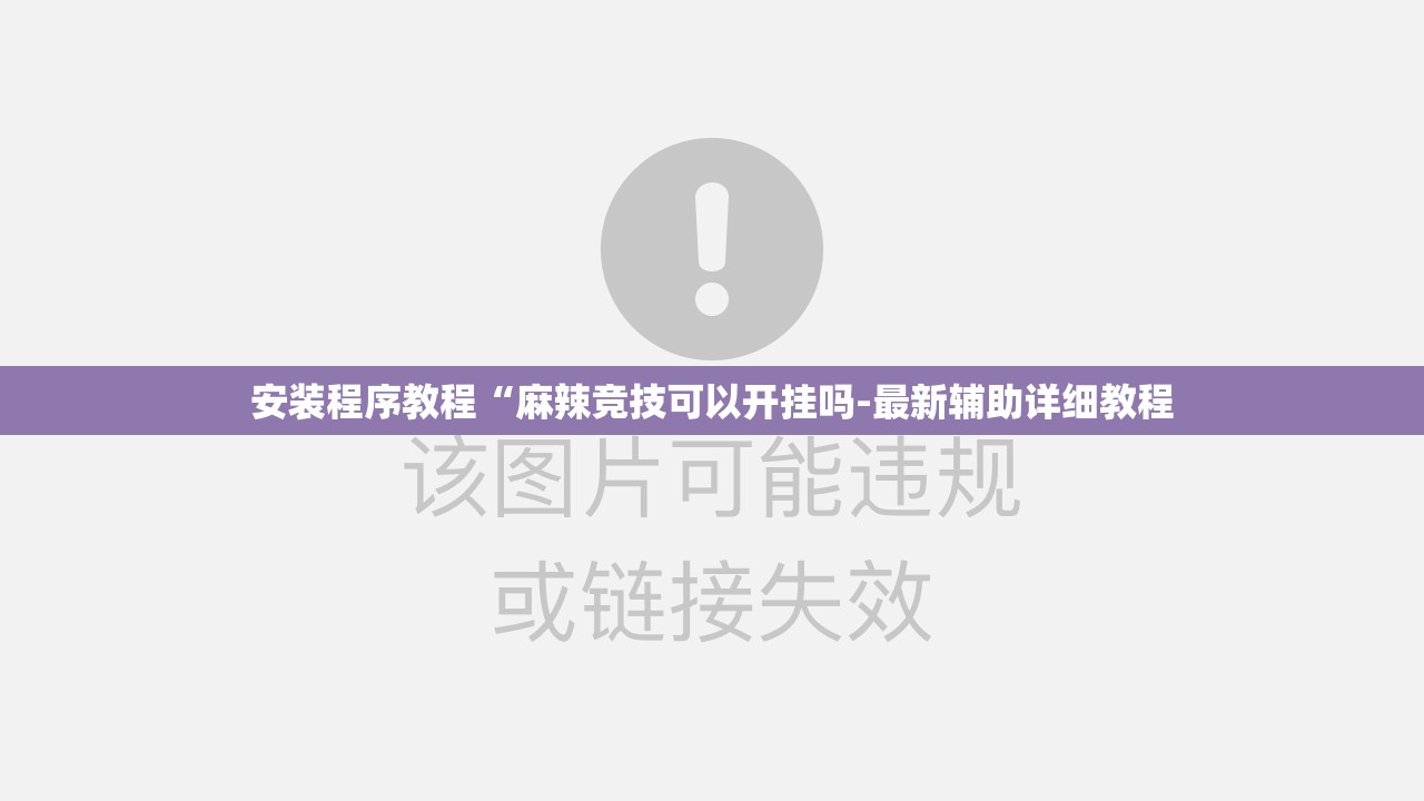 安装程序教程“麻辣竞技可以开挂吗-最新辅助详细教程