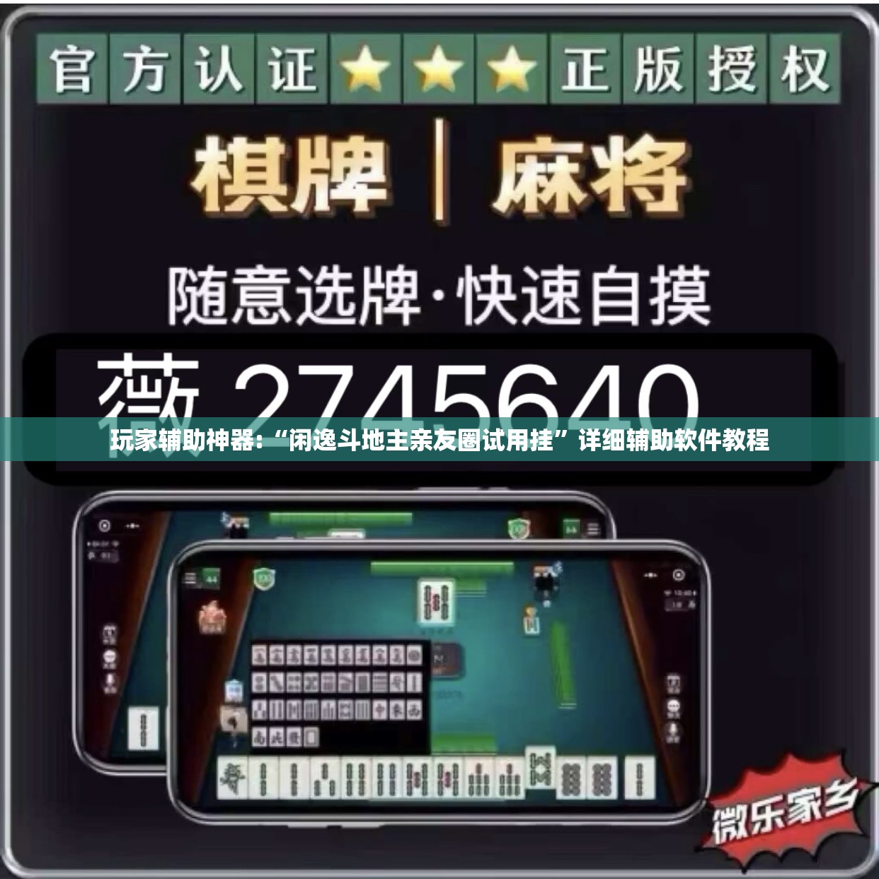 玩家辅助神器:“闲逸斗地主亲友圈试用挂”详细辅助软件教程