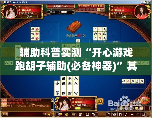 辅助科普实测“开心游戏跑胡子辅助(必备神器)	”其实真的确实有挂