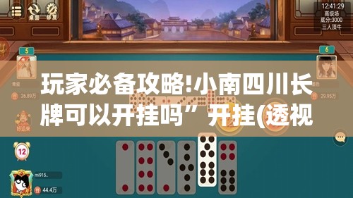 玩家必备攻略!小南四川长牌可以开挂吗”开挂(透视)辅助教程