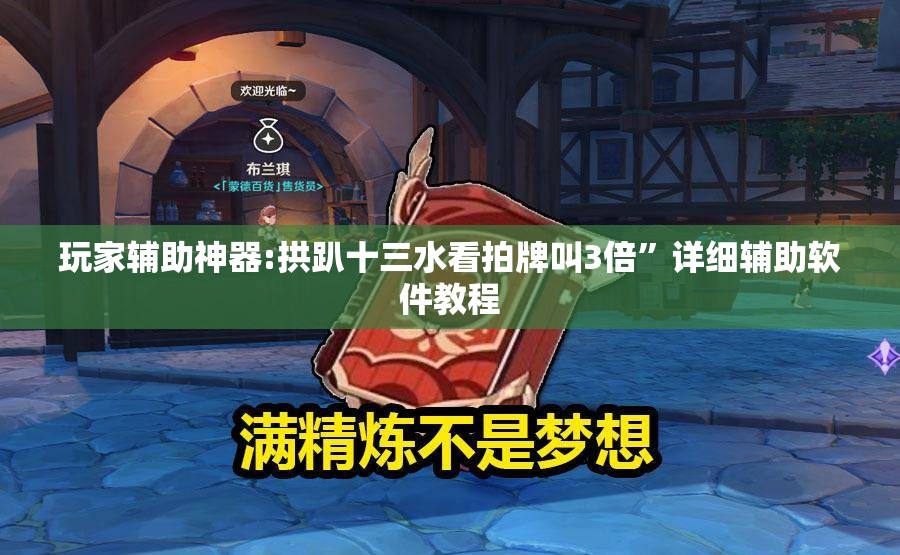 玩家辅助神器:拱趴十三水看拍牌叫3倍”详细辅助软件教程