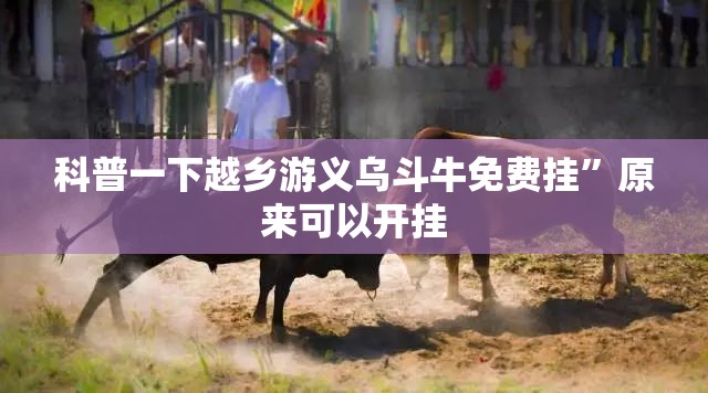 科普一下越乡游义乌斗牛免费挂”原来可以开挂
