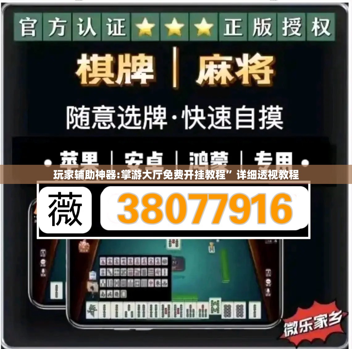 玩家辅助神器:掌游大厅免费开挂教程”详细透视教程