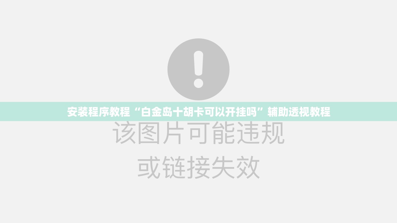 安装程序教程“白金岛十胡卡可以开挂吗	”辅助透视教程