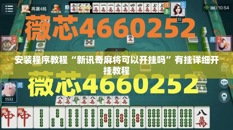 安装程序教程“新讯奇麻将可以开挂吗”有挂详细开挂教程