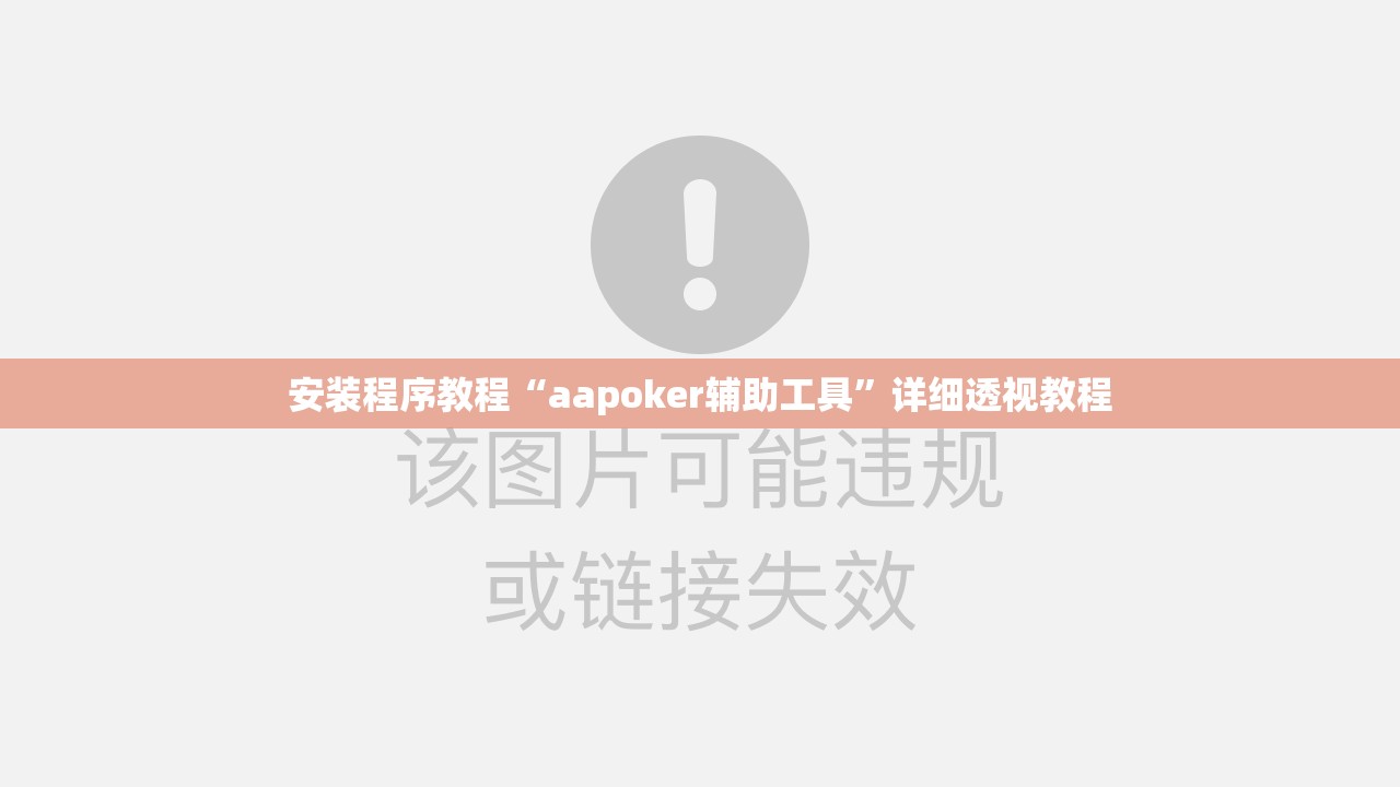 安装程序教程“aapoker辅助工具	”详细透视教程