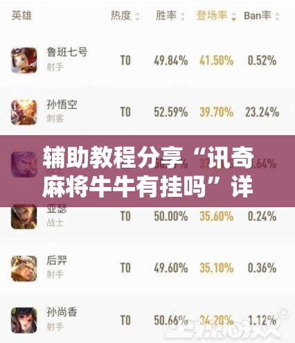 辅助教程分享“讯奇麻将牛牛有挂吗”详细分享装挂步骤