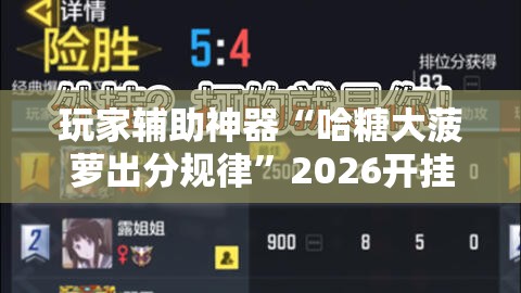 玩家辅助神器“哈糖大菠萝出分规律	”2026开挂教程步骤