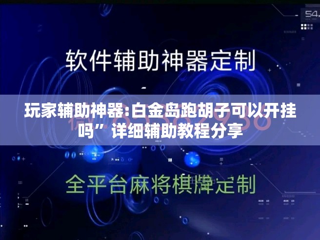 玩家辅助神器:白金岛跑胡子可以开挂吗”详细辅助教程分享