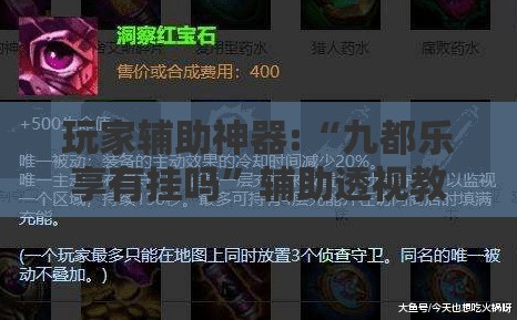 玩家辅助神器:“九都乐享有挂吗”辅助透视教程