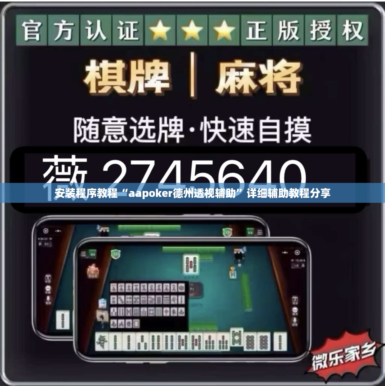 安装程序教程“aapoker德州透视辅助	”详细辅助教程分享