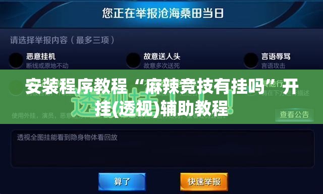 安装程序教程“麻辣竞技有挂吗	”开挂(透视)辅助教程