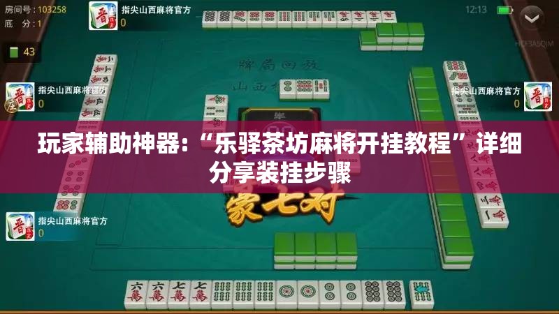玩家辅助神器:“乐驿茶坊麻将开挂教程	”详细分享装挂步骤
